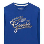 Guess Shirt tinta unita con Stampa Blu per Bambino L5YI14K8HM4XXX BLU GUESS 