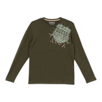 Guess Shirt Girocollo tinta unita con Stampa Verde per Bambino L5YI16K8HM4XX VERDE GUESS 