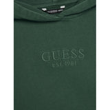 Guess Felpa Chiusa con Cappuccio tinta unita Verde per Bambino L5YQ25KAV34XX VERDE GUESS 