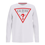 Guess Shirt tinta unita con Stampa Bianco per Bambino L84I29K8HM0 BIANCO GUESS 