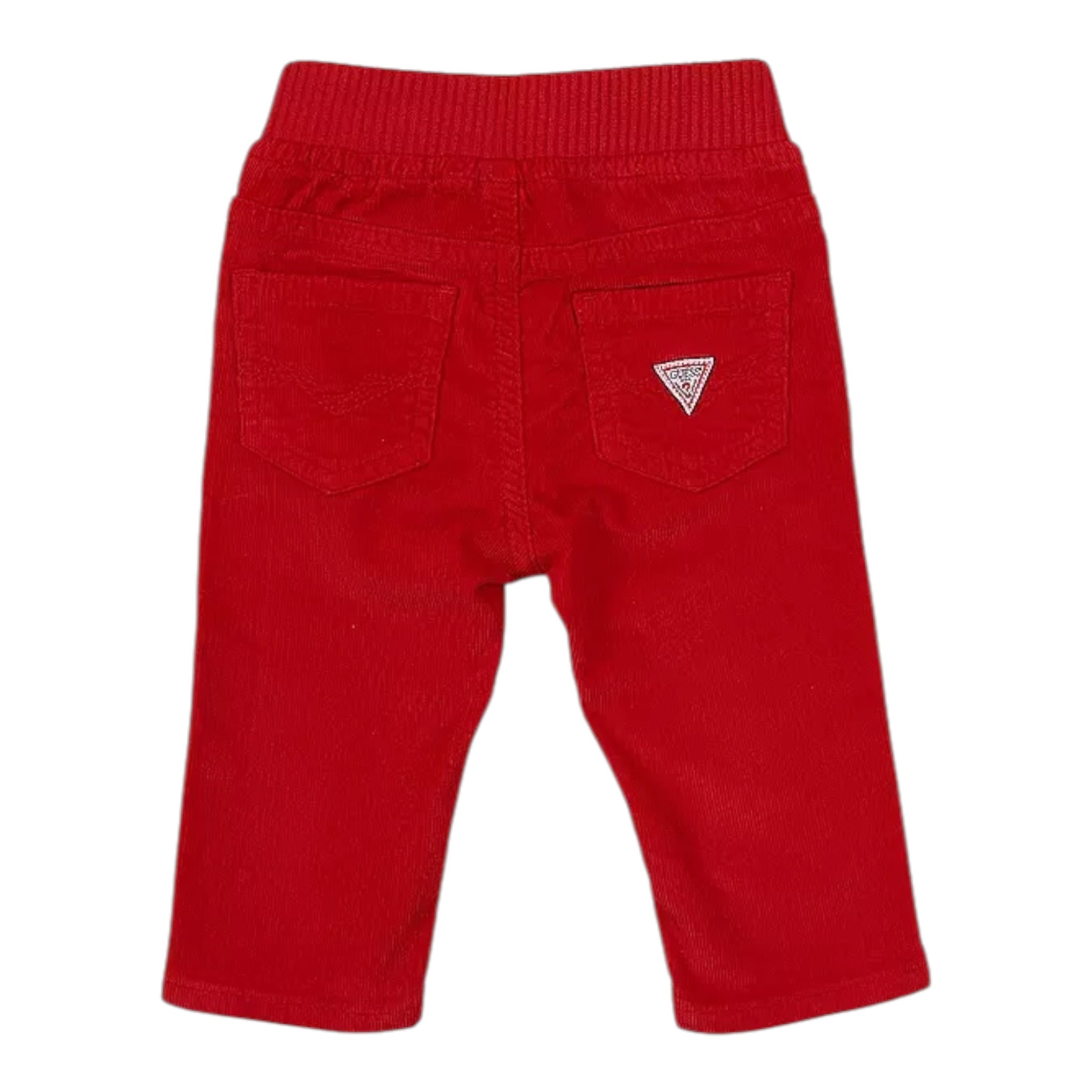 Guess Pantalone tinta unita con Elastico In Vita Rosso per Neonato N3BB04WFPPAN ROSSO GUESS 