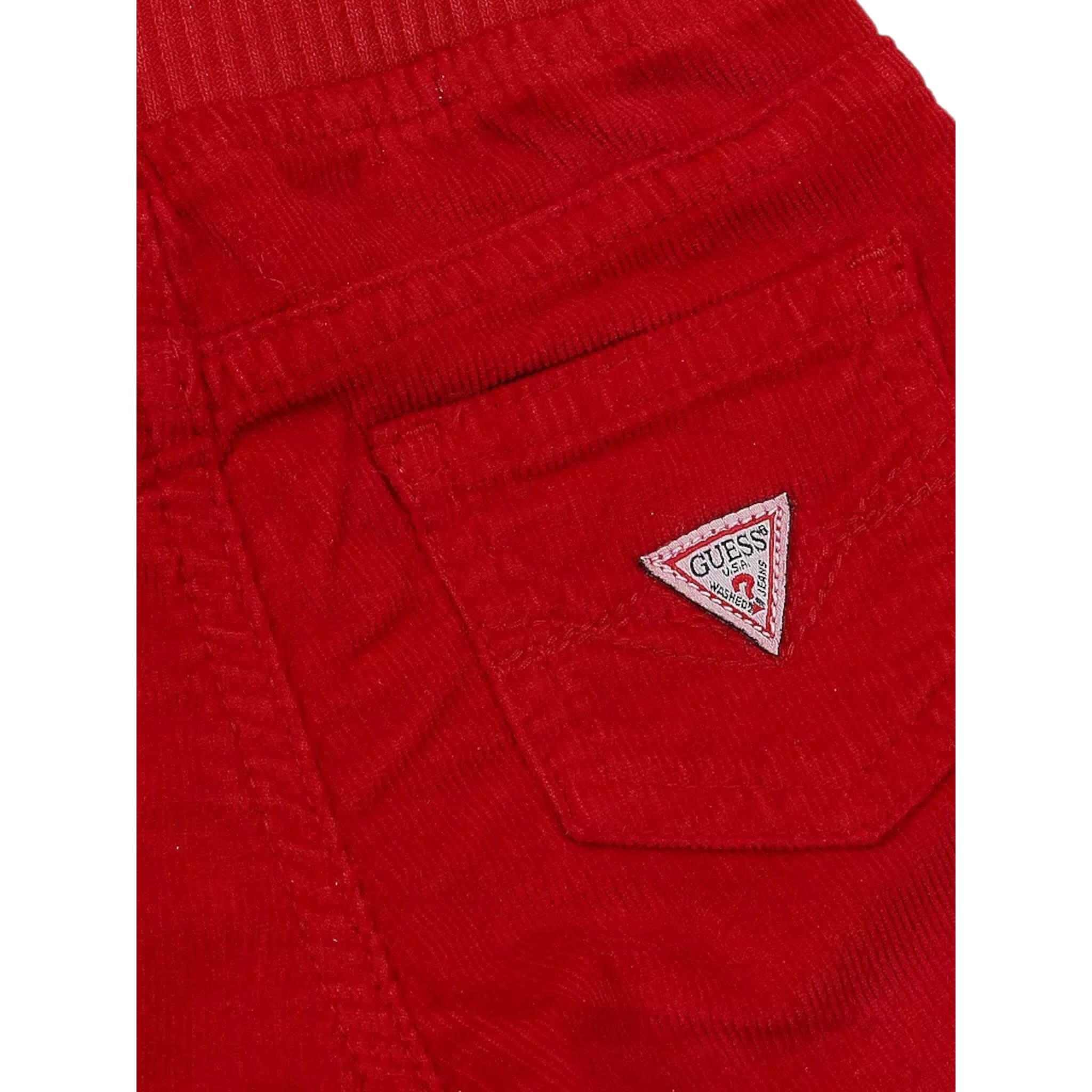 Guess Pantalone tinta unita con Elastico In Vita Rosso per Bambino N3BB04WFPPA ROSSO GUESS 