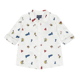 Guess Camicia tinta unita con Applicazioni Bianco per Bambino N4YH00WBHQ0 BIANCO GUESS 