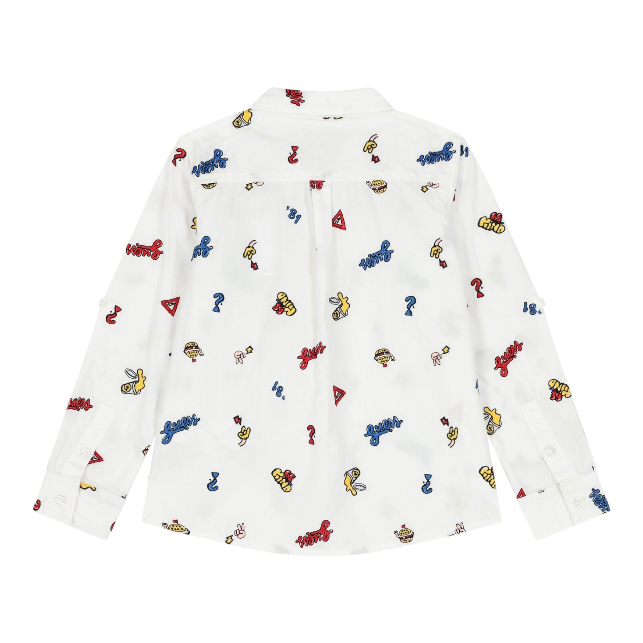 Guess Camicia tinta unita con Applicazioni Bianco per Neonato N4YH00WBHQ0N BIANCO GUESS 