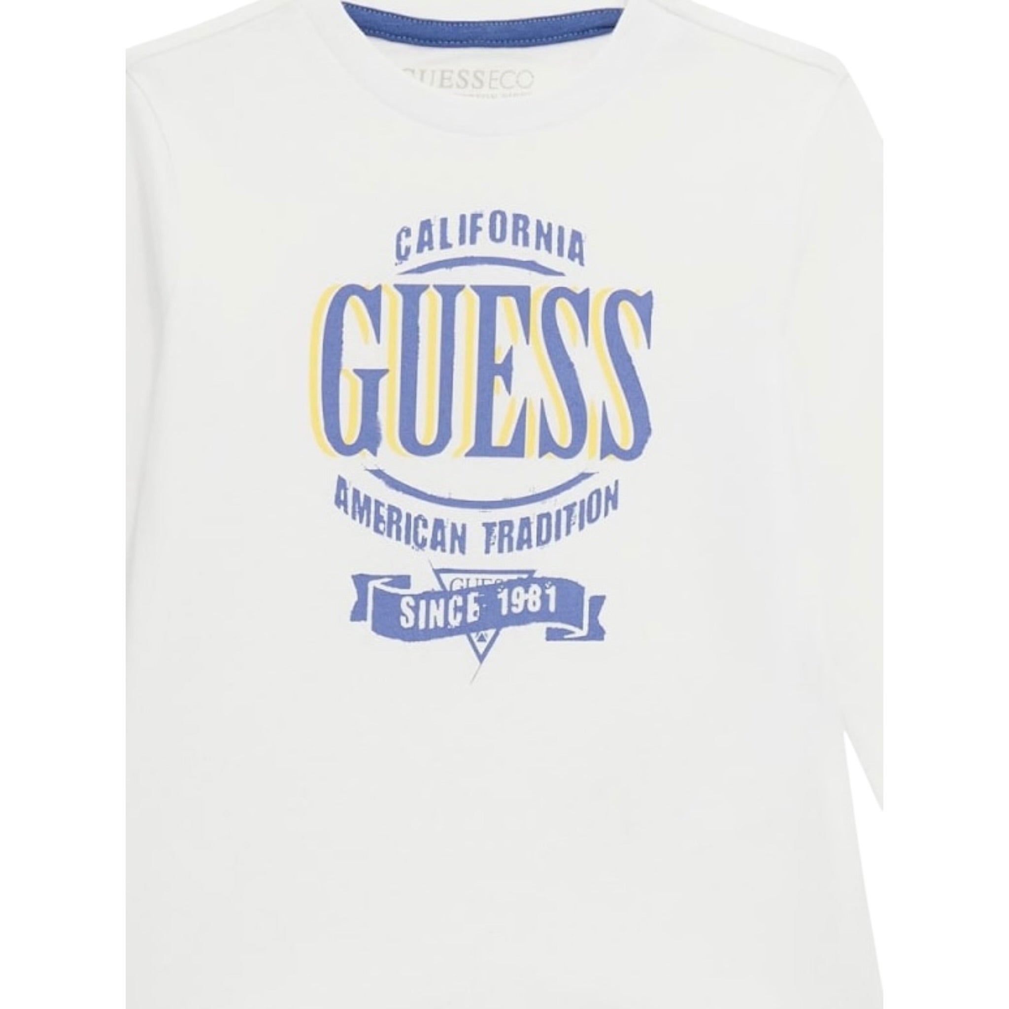 Guess Shirt tinta unita con Stampa Bianco per Neonato N4YI30K8HM4 BIANCO GUESS 