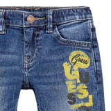 Guess Jeans tinta unita con Elastico In Vita Blu per Bambino N5BA00D46T0 BLU GUESS 