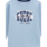 Guess Shirt tinta unita con Stampa Azzurro per Neonato N5BI01I3Z14 AZZURRO GUESS 