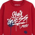Guess Shirt tinta unita con Stampa Rosso per Neonato N5BI02I3Z14 ROSSO GUESS 