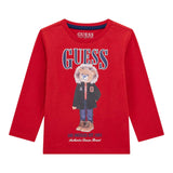 Guess Shirt tinta unita Girocollo con Stampa Rosso per Neonato N5BI04I3Z14 ROSSO GUESS 