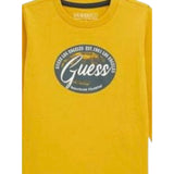 Guess Shirt tinta unita Girocollo con Stampa Giallo per Neonato N5BI11I3Z14 GIALLO GUESS 