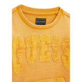 Guess Felpa Chiusa Girocollo tinta unita Senape per Neonato N5BQ02KAD74 SENAPE GUESS 