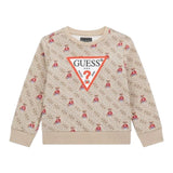 Guess Felpa tinta unita con Fantasia Beige per Neonato N5BQ05KAD744 BEIGE GUESS 