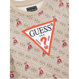Guess Felpa tinta unita con Fantasia Beige per Neonato N5BQ05KAD744 BEIGE GUESS 