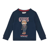 Guess Felpa tinta unita con Stampa Blu per Neonato N5BQ07KAD74 BLU GUESS 