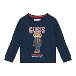 Guess Felpa tinta unita con Stampa Blu per Neonato N5BQ07KAD74 BLU GUESS 