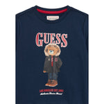 Guess Felpa tinta unita con Stampa Blu per Neonato N5BQ07KAD74X BLU GUESS 