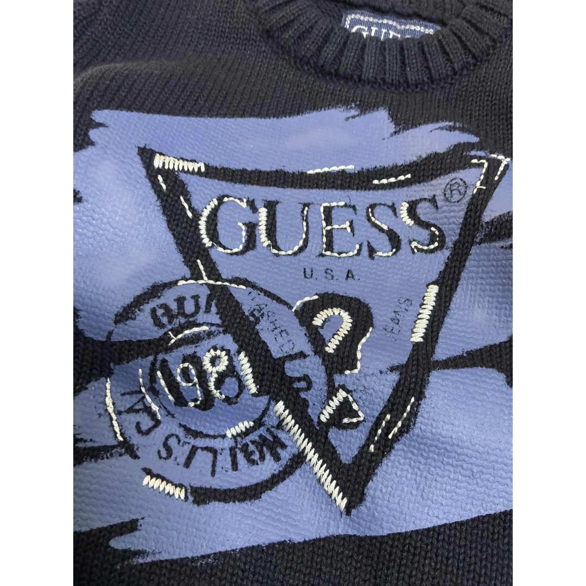 Guess Maglia tinta unita con Stampa Blu per Neonato N5BR11Z3OK1X BLU GUESS 