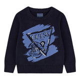 Guess Maglia tinta unita con Stampa Blu per Neonato N5BR11Z3OK1X BLU GUESS 