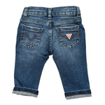 Guess Jeans tinta unita con Girovita Regolabile Blu per Neonato N5RA01D46T0 BLU GUESS 
