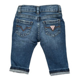 Guess Jeans tinta unita con Girovita Regolabile Blu per Neonato N5RA01D46T0 BLU GUESS 