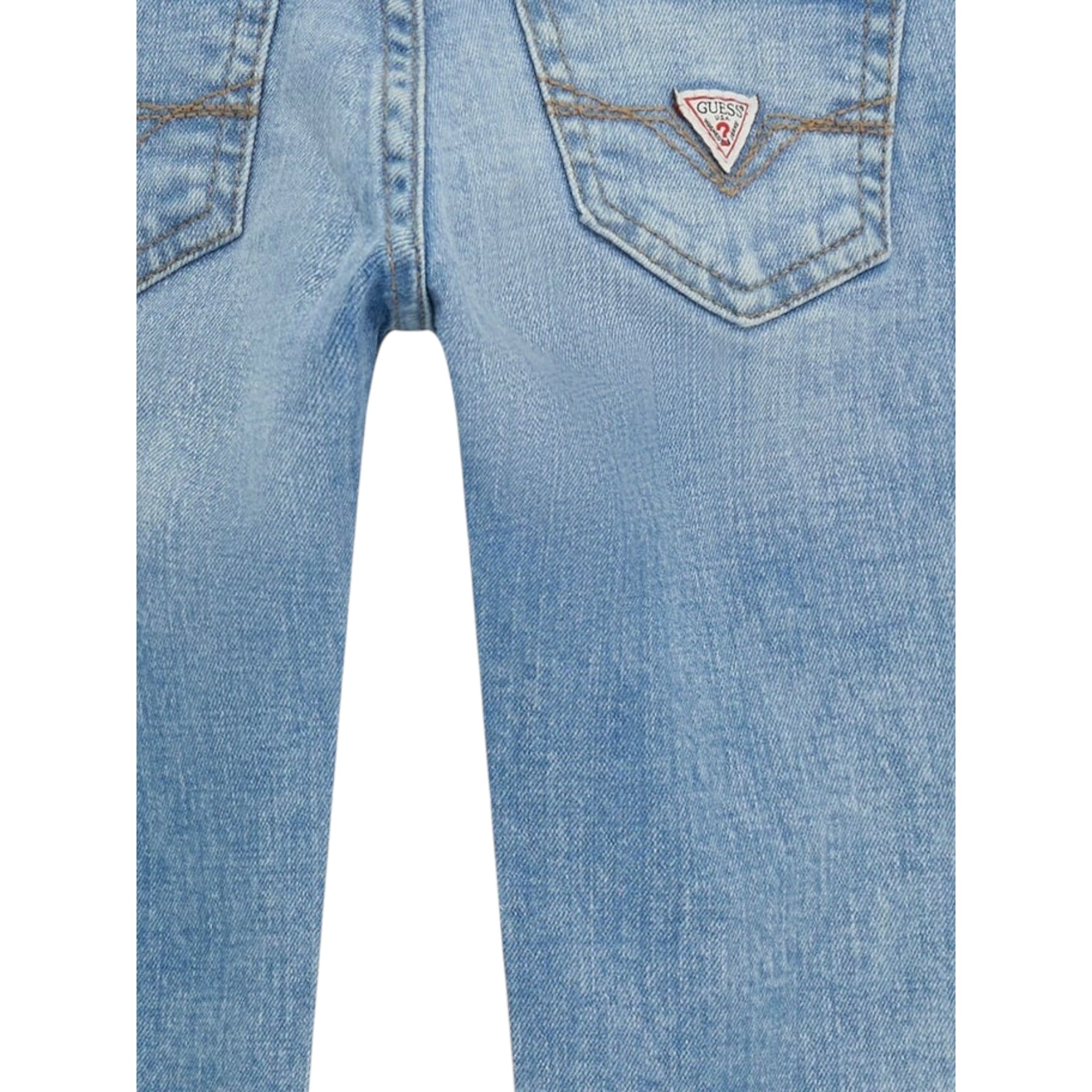 Guess Jeans tinta unita con Girovita Regolabile Azzurro per Neonata N5RA07D52Z0 AZZURRO GUESS 