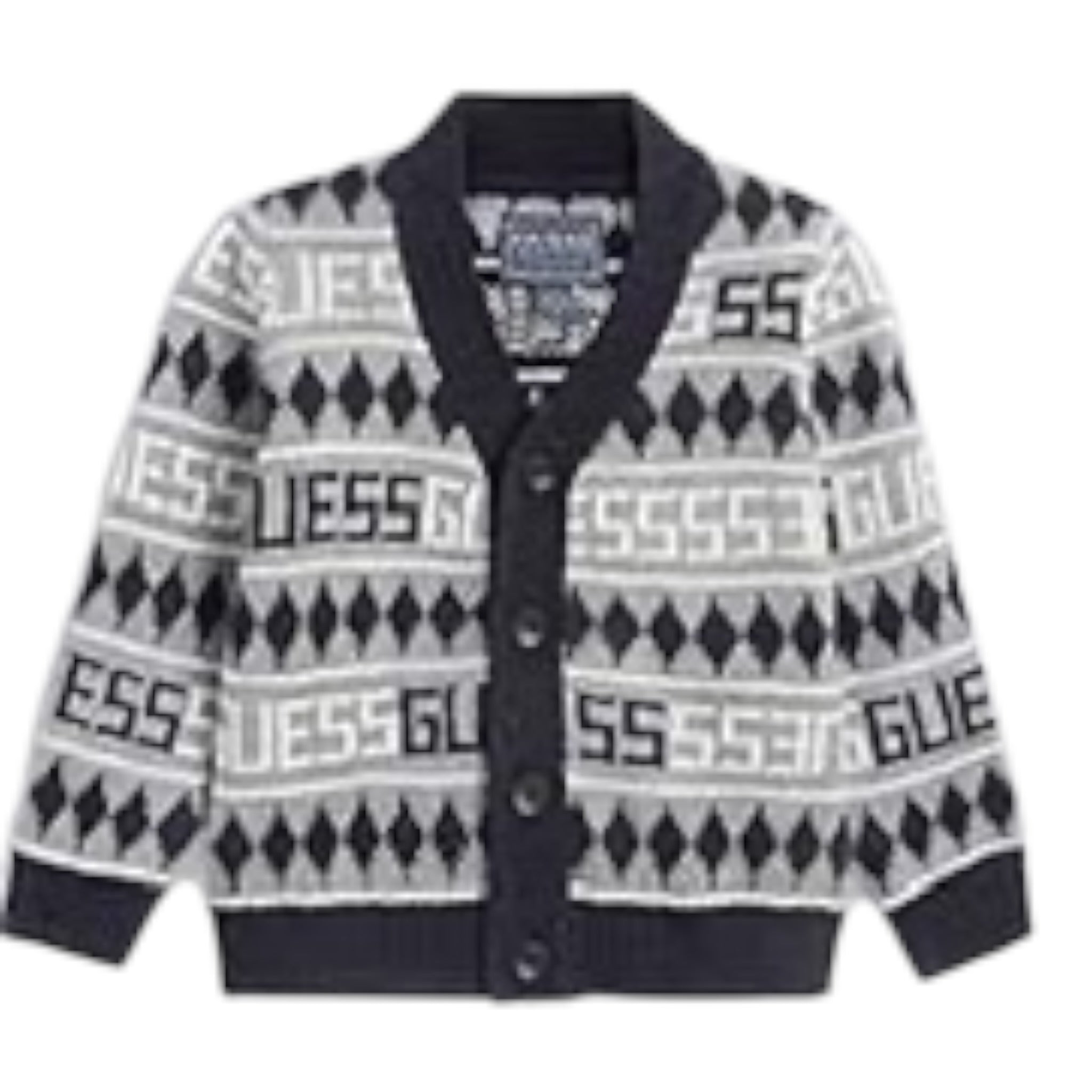 Guess Cardigan tinta unita Logato Blu per Bambino N5RBR06Z2BB0 BLU GUESS 