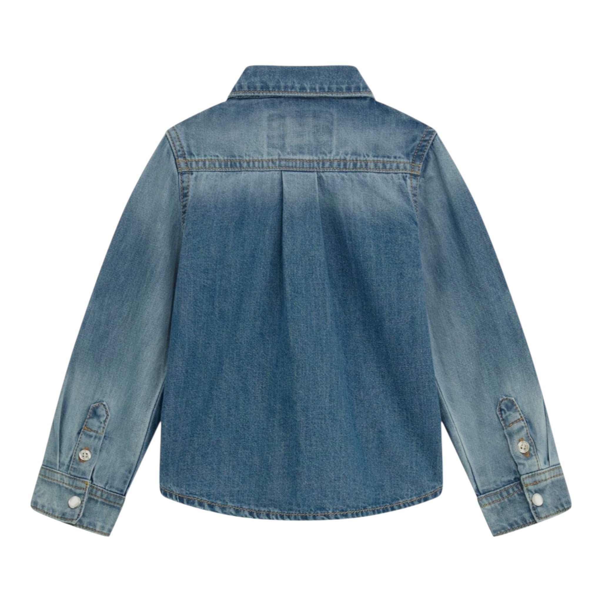 Guess Camicia In Denim tinta unita Azzurro per Neonato N5RH05D5K80 AZZURRO GUESS 