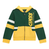 Guess Felpa Bicolore con Zip E Cappuccio Giallo/Verde per Neonato N5RQ02KA6R4 GIALLO/VERDE GUESS 