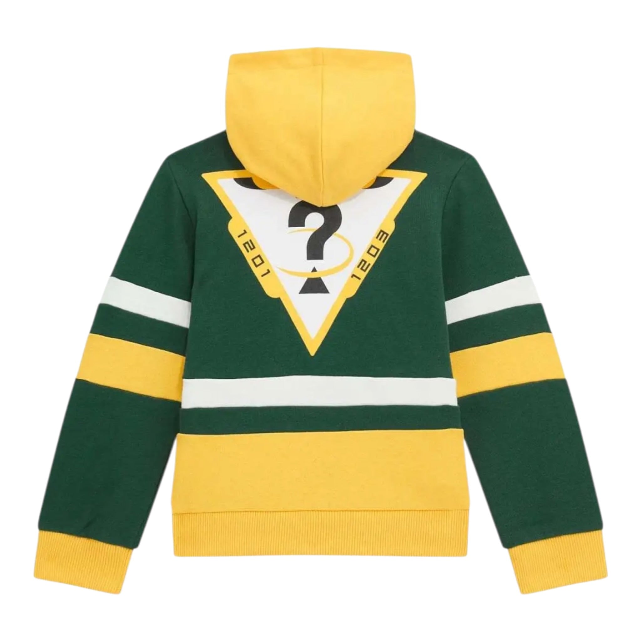 Guess Felpa Bicolore con Zip E Cappuccio Giallo/Verde per Neonato N5RQ02KA6R4 GIALLO/VERDE GUESS 