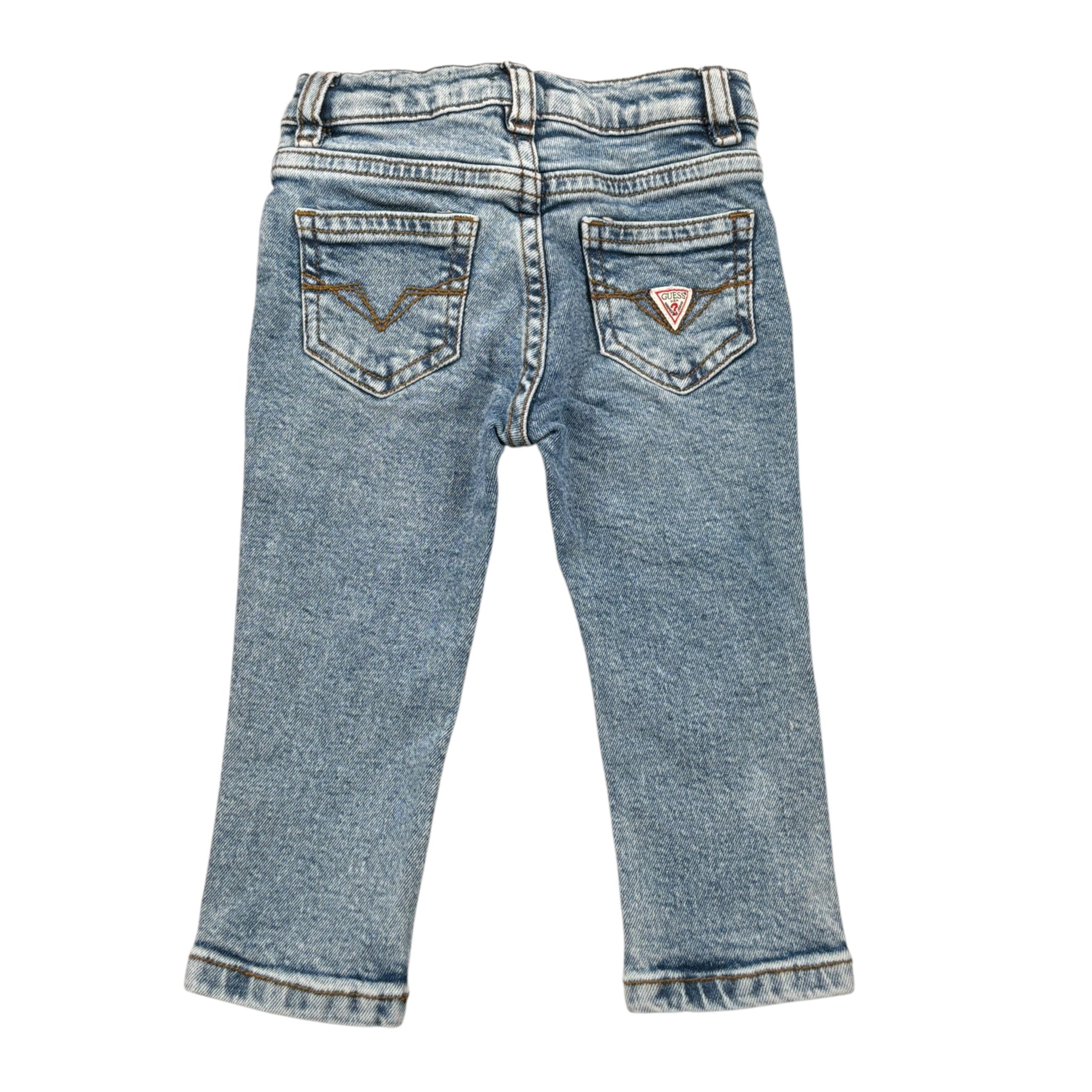 Guess Jeans tinta unita con Girovita Regolabile Azzurro per Neonato N5YA00D5QY0 AZZURRO GUESS 