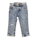 Guess Jeans tinta unita con Girovita Regolabile Azzurro per Neonato N5YA00D5QY0 AZZURRO GUESS 