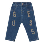 Guess Jeans tinta unita con Stampa Azzurro per Bambino N5YA04D4CA0 AZZURRO GUESS 