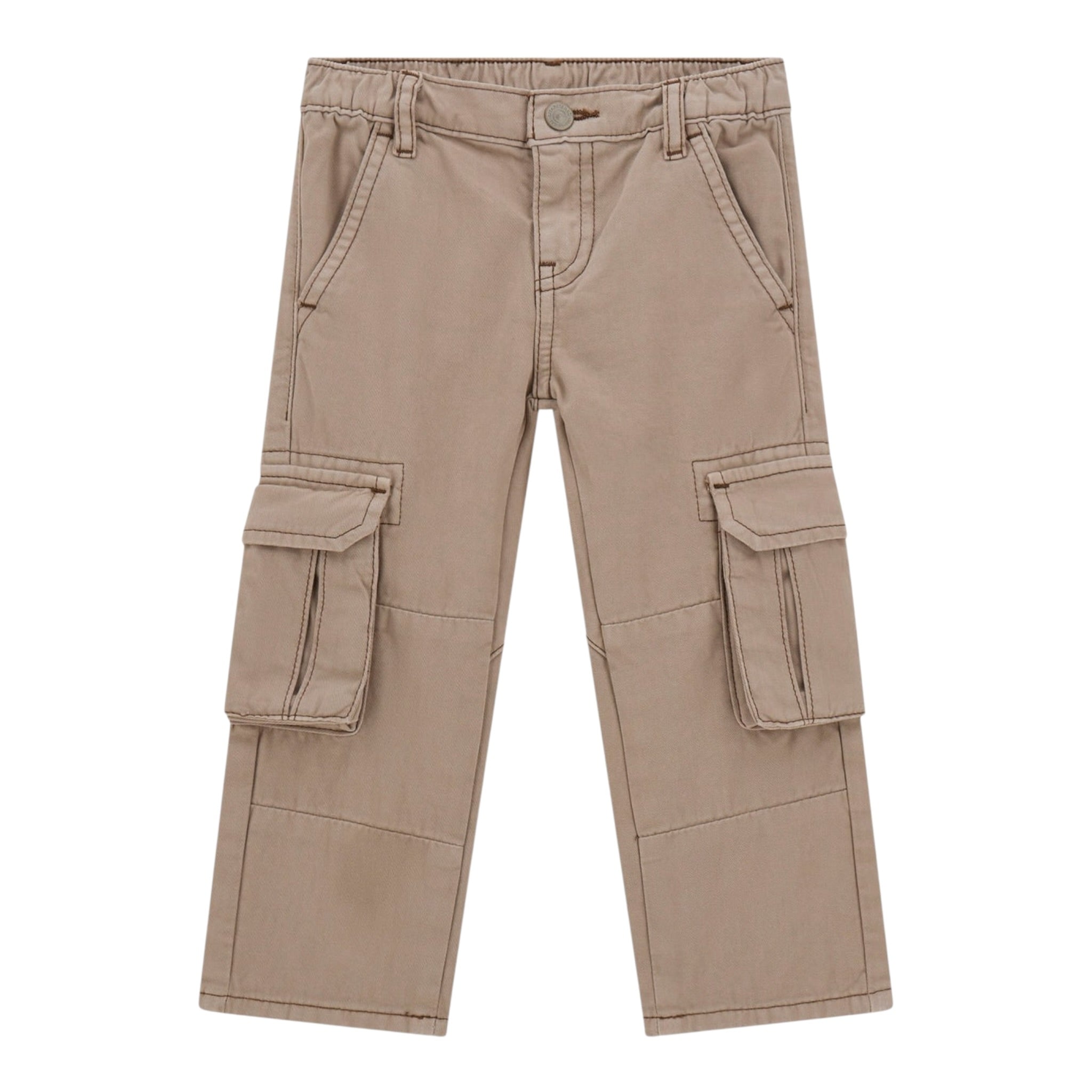 Guess Pantalone tinta unita con Tasconi Beige per Bambino N5YB02W0130 BEIGE GUESS 