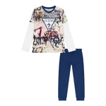 Guess Completo 2Pz Shirt-Pantalone Blu per Neonato N5YG00K8HM4XN BLU GUESS 