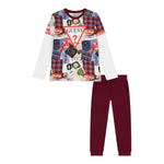 Guess Completo 2Pz Shirt-Pantalone Bordeaux per Bambino N5YG00K8HM4XX BORDEAUX GUESS 