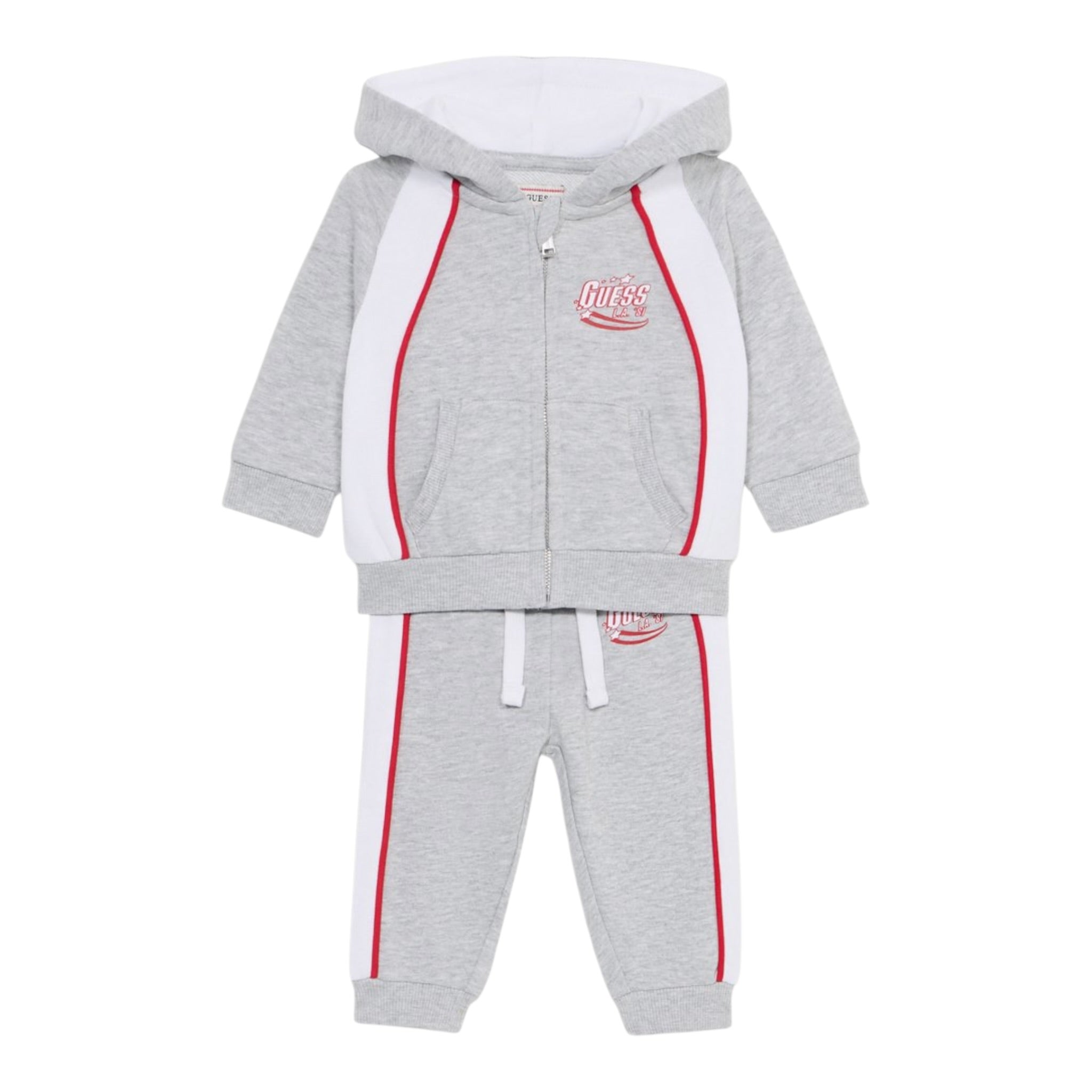 Guess Completo 2Pz Felpa-Pantalone tinta unita Grigio per Bambino N5YG01KA6R4 GRIGIO GUESS 