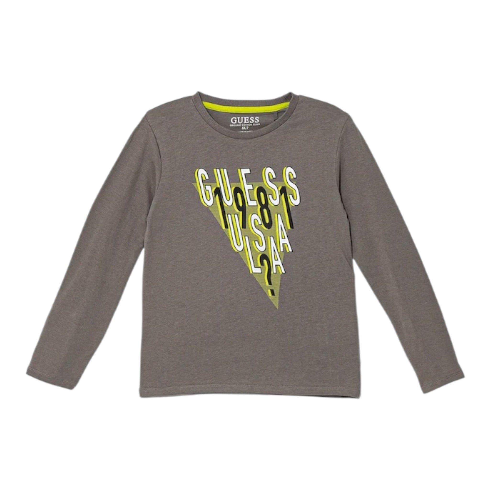Guess Shirt tinta unita Girocollo con Stampa Grigio per Neonato N5YI03K8HM4 GRIGIO GUESS 