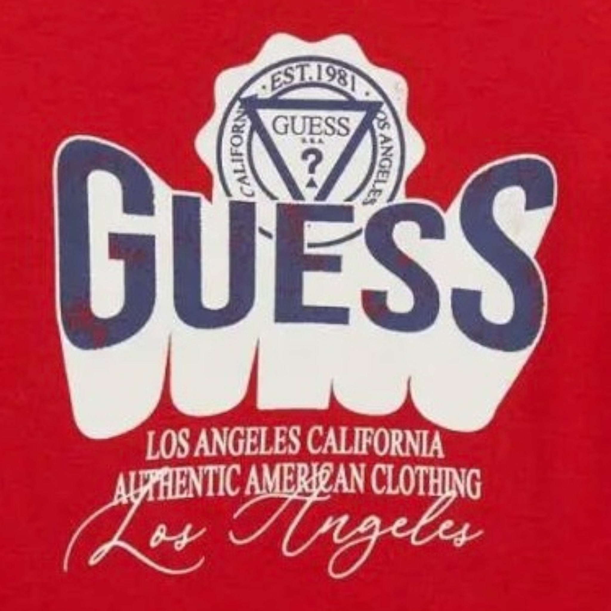 Guess Shirt tinta unita con Stampa Rosso per Neonato N5YI13K8HM0 ROSSO GUESS 