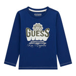 Guess Shirt tinta unita con Stampa Blu per Neonato N5YI13K8HM0X BLU GUESS 