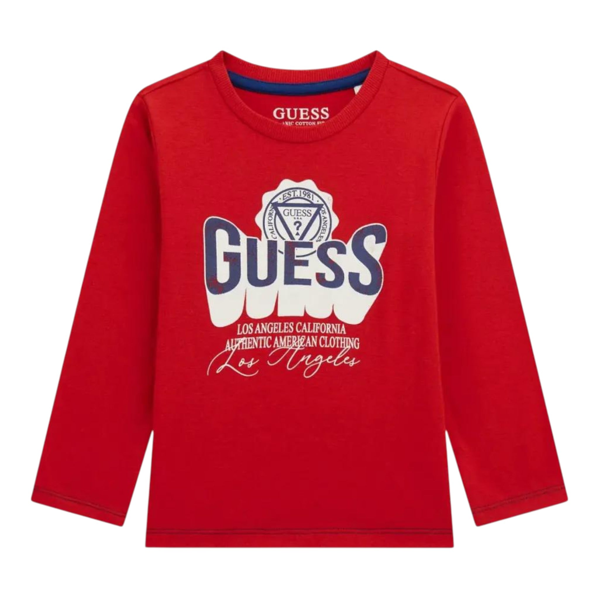 Guess Shirt tinta unita con Stampa Rosso per Neonato N5YI13K8HM0X ROSSO GUESS 