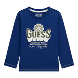 Guess Shirt tinta unita con Stampa Blu per Neonato N5YI13K8HM0XXN BLU GUESS 