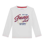 Guess Shirt tinta unita con Stampa Bianco per Neonato N5YI15K8HM4 BIANCO GUESS 