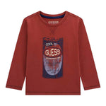 Guess Shirt tinta unita con Stampa Rosso per Bambino N5YI18K8HM0X ROSSO GUESS 