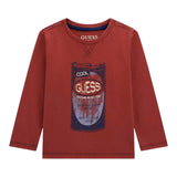Guess Shirt tinta unita con Stampa Rosso per Bambino N5YI18K8HM0X ROSSO GUESS 