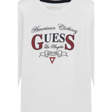 Guess Shirt tinta unita con Stampa Bianco per Neonato N5YI21K8HM4 BIANCO GUESS 