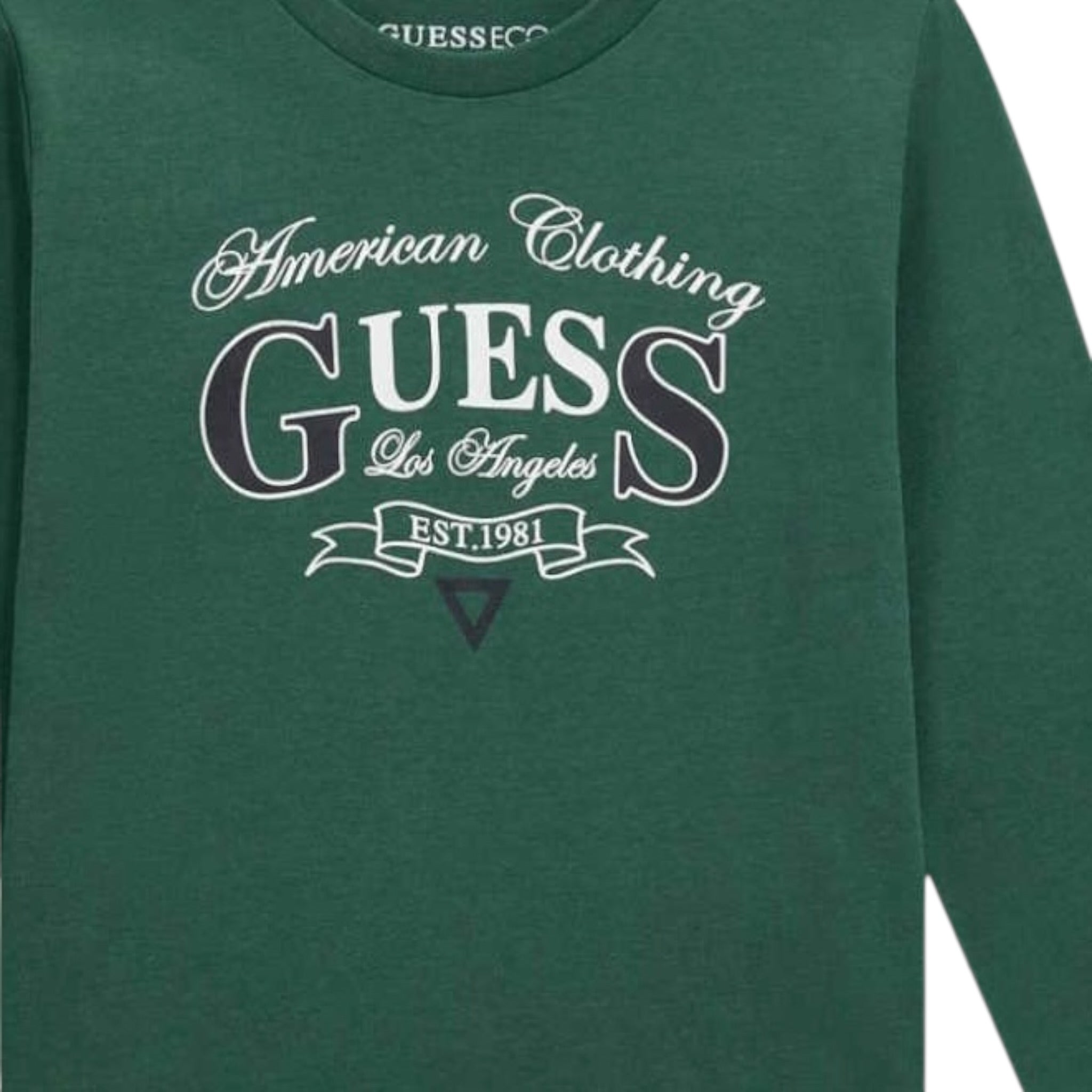 Guess Shirt tinta unita con Stampa Verde per Neonato N5YI21K8HM4 VERDE GUESS 