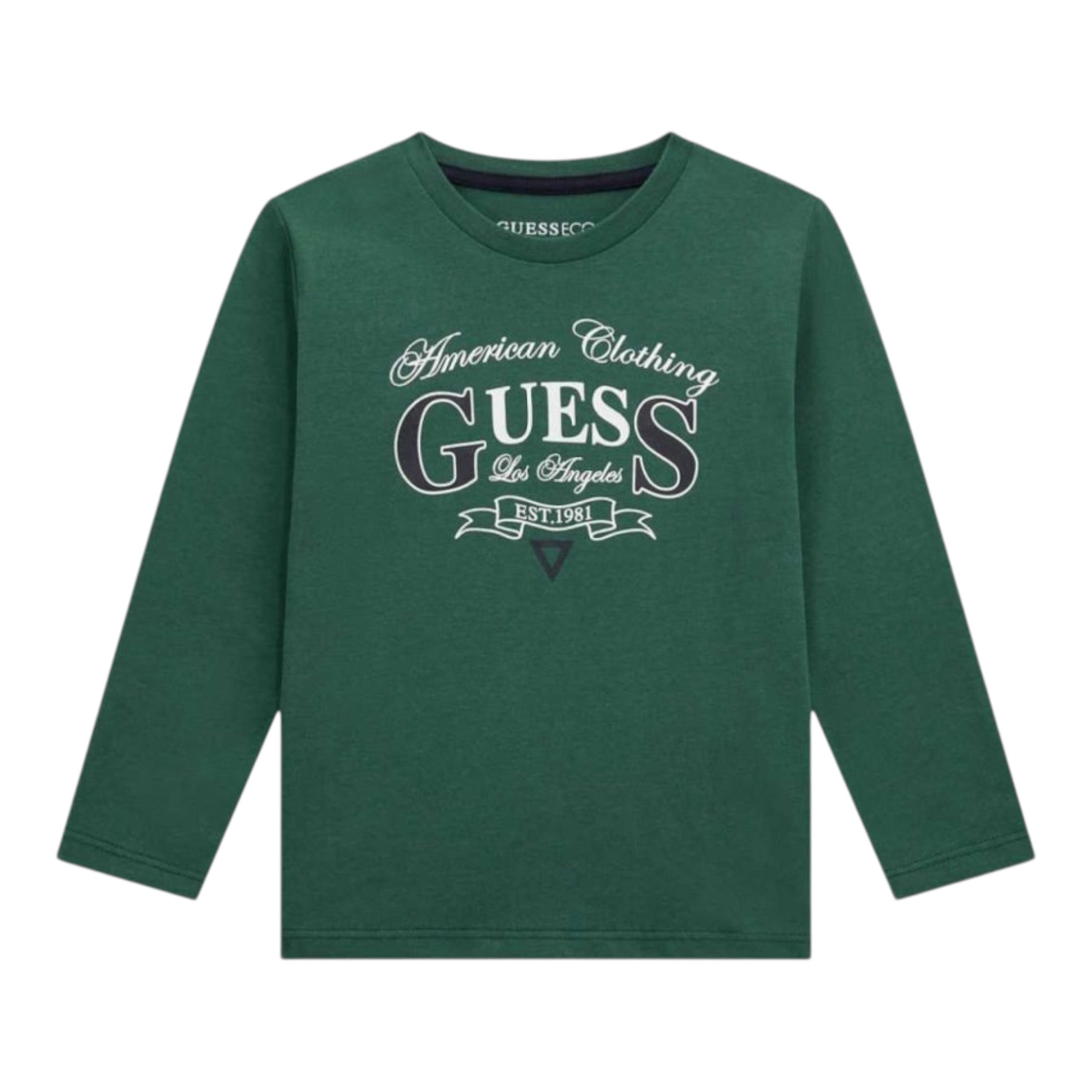 Guess Shirt tinta unita con Stampa Verde per Neonato N5YI21K8HM4 VERDE GUESS 