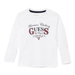 Guess Shirt tinta unita con Stampa Bianco per Neonato N5YI21K8HM4XX BIANCO GUESS 