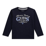 Guess Shirt tinta unita con Stampa Blu per Bambino N5YI21K8HM4XXX BLU GUESS 