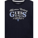 Guess Shirt tinta unita con Stampa Blu per Bambino N5YI21K8HM4XXX BLU GUESS 